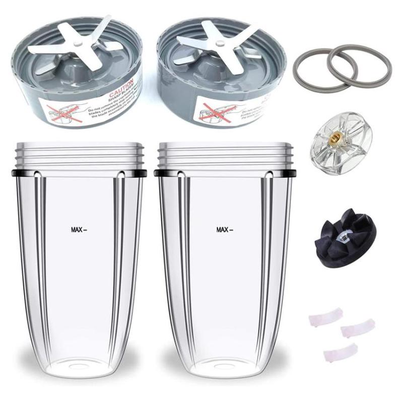 11 In 1 Kit 24 oz Cup For Nutribullet 600W 900W Replacement Parts Blender Blade Base, Drive Socket, Seals