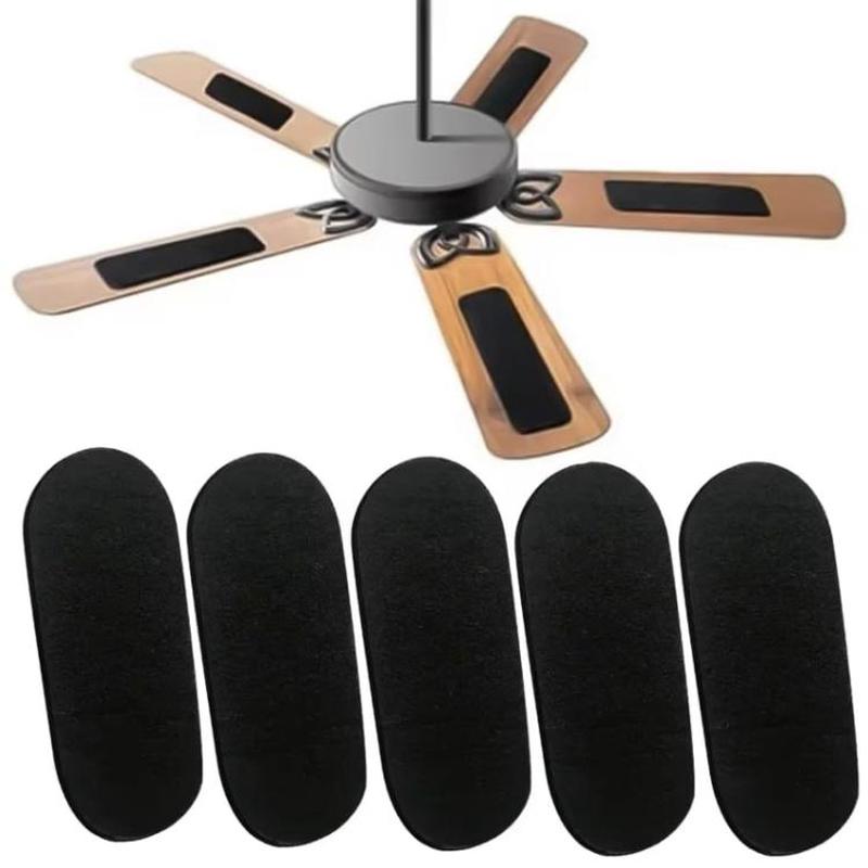 5pcs Electric Fan Blade Activated Carbon Air Filter Cotton With Adhesive, Size: 25x9x0.5mm