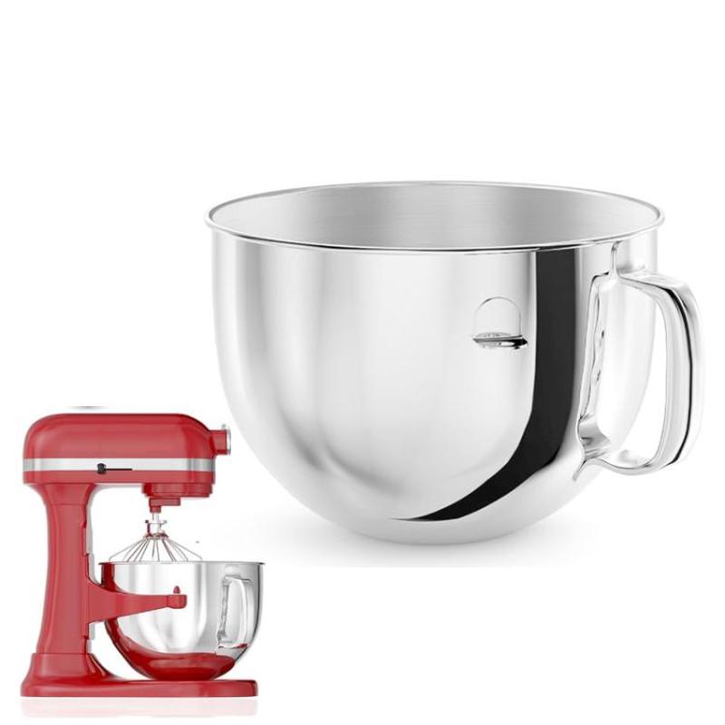 6QT Stainless Steel Mixing Bowl For KitchenAid 5QT Pro/6QT/6QT Pro/7QT/7QT Pro Lift Stand Mixers