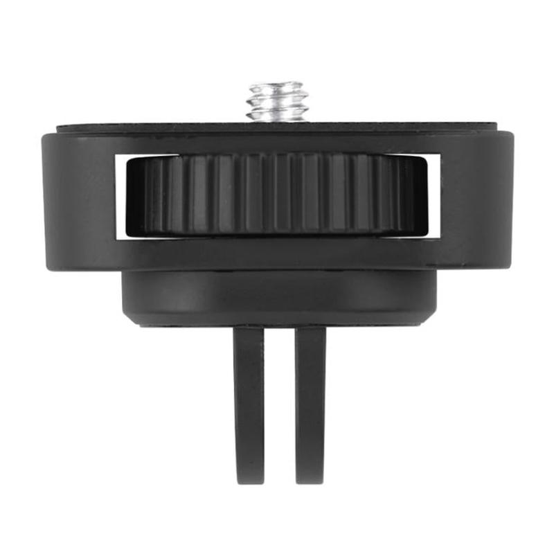 1/4 inch Screw Adjustable ABS Action Camera Tripod Adapter (Black)