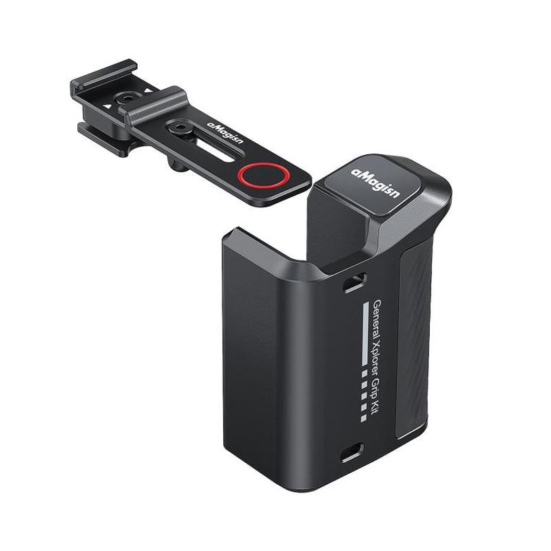 aMagisn Universal Camera Metal Xplorer Grip Kit For DJI Osmo Action 5 Pro/4/3, Insta360 GO Ultra/Ace Pro 2/Ace, GoPro HERO13 Black/12 Black /11 Black /10 Black /9 Black(Black)