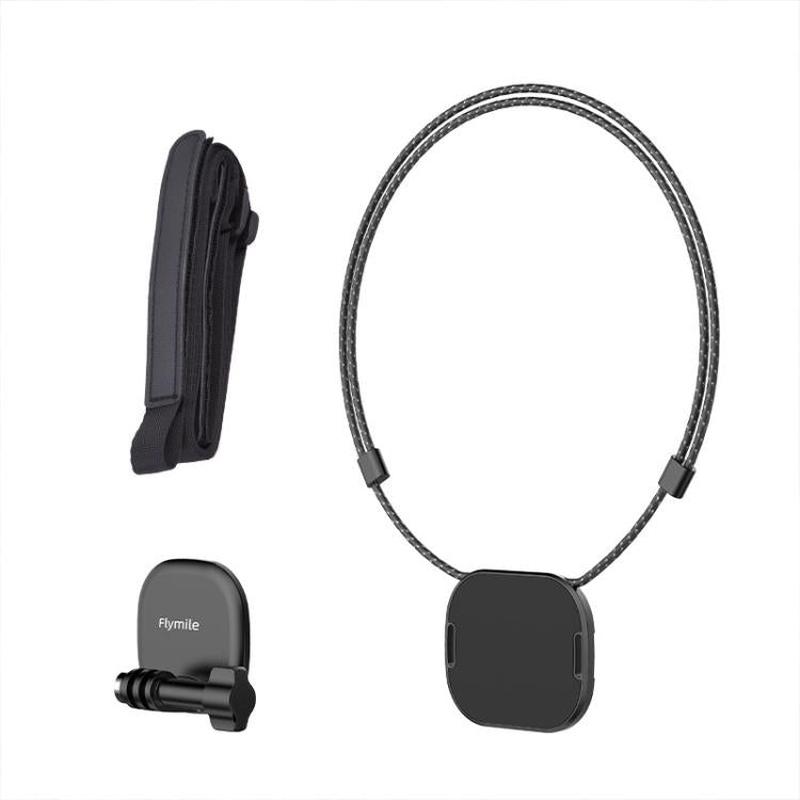 Flymile Neck-Mounted Magnetic Action Camera Bracket For DJI Osmo 360 / Pocket 3 / Action 5 Pro / Insta360 X5(Black)