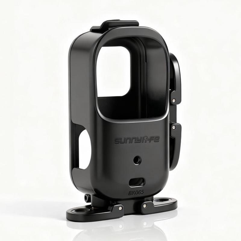 For DJI Osmo Nano Sunnylife Foldable Vertical-Horizontal Adapter Mount Protective Frame Mounting Brackets Housing Cover (Black)