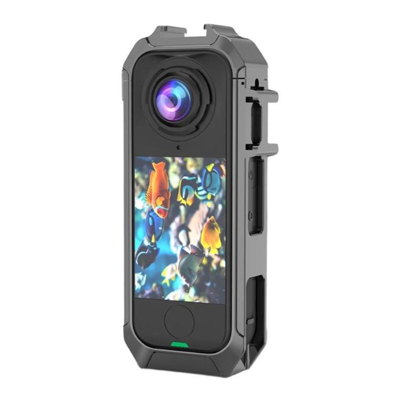 For Insta360 X4 Air Quick Release Metal Protective Cage Rig with Cold Shoe Bases