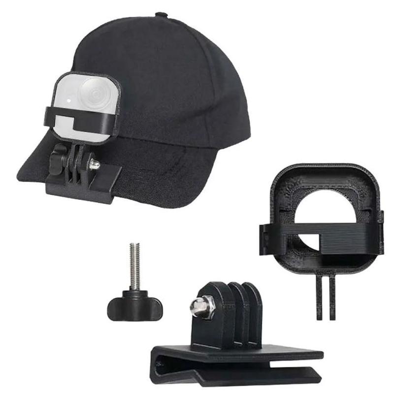 Hat Mount For Insta360 GO Ultra POV Cap Clip For Hands-Free First Person Shooting(Black)