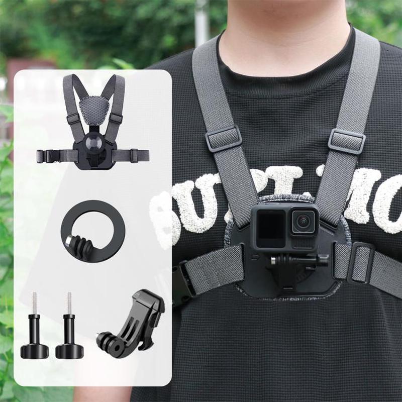 5 in 1 Magnetic Ring Base Vest-style Photography Chest Strap Body Mount Belt with Mount & Screw