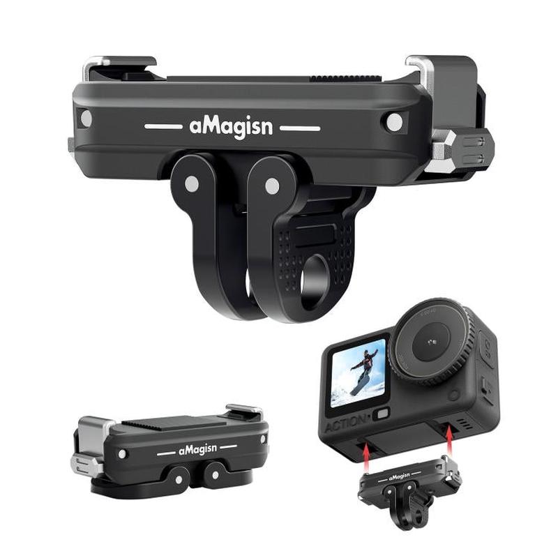 For DJI Osmo Action 6/Nano aMagisn Bidirectional Magnetic Quick Release Adapter 2.0(Black)