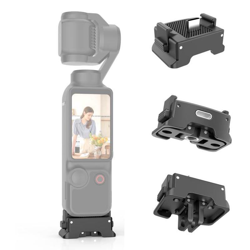 For DJI Osmo Pocket 3 PULUZ Plastic Quick-Release Charging Adapter Base (Black)