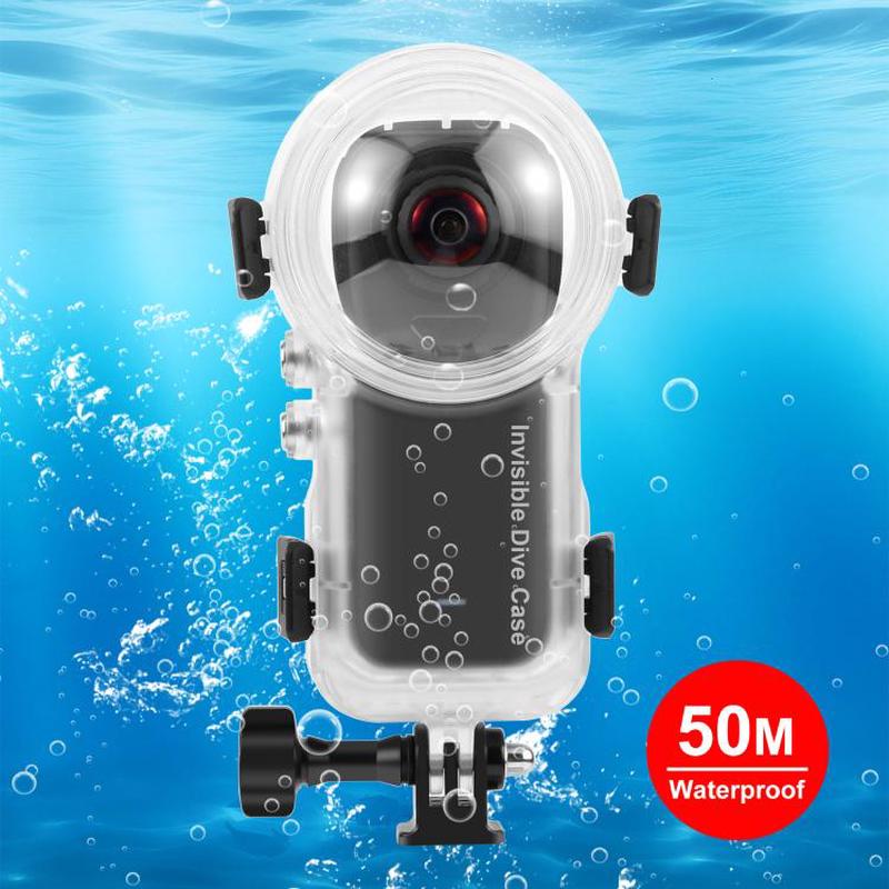 For Insta360 X4 Air PULUZ 50m Waterproof Sealed Diving Case (Transparent)
