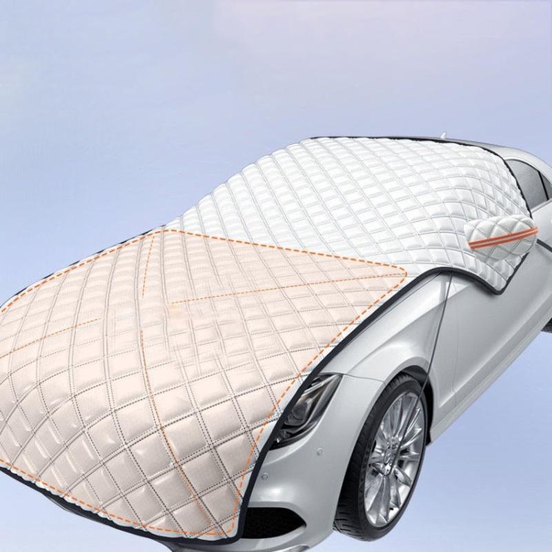 Car Snow Cover Anti-freezing Frost Cover Winter Thickened Car Clothes Blocking Cloth, Style: Hood Full Coverage