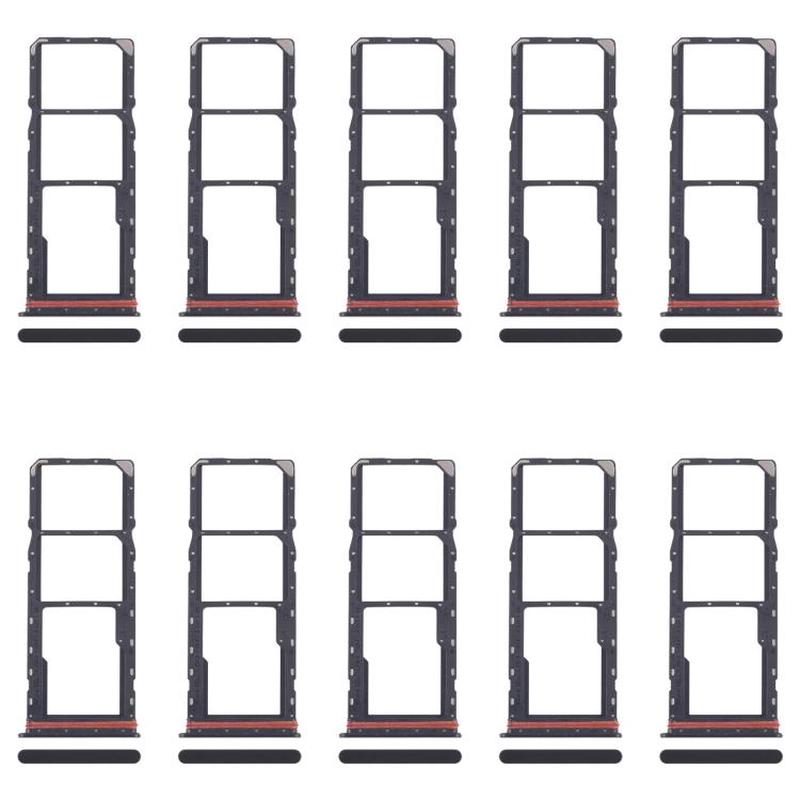 For Xiaomi Redmi A5 4G 10pcs SIM Card Tray + SIM Card Tray + Micro SD Card Tray (Black)