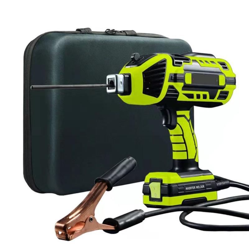 Handheld Welding Machine Home Small Portable Inverter Welder(Green EU Plug 220V)
