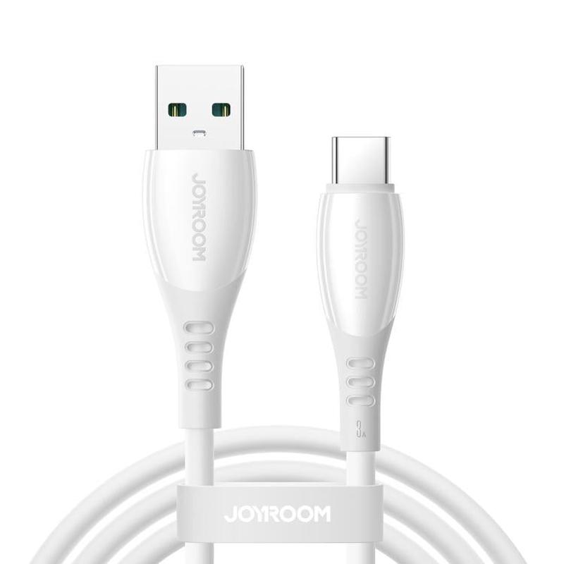 JOYROOM S-A59 Vibrant Series 3A USB to Type-C Fast Charging Data Cable, Length:1.2m(White)