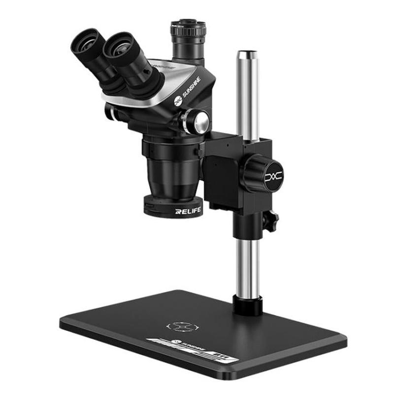 SUNSHINE 71 Ultra-B11 Cell Phone Repair Trinocular Microscope Staggered / Continuous Zoom HD Microscope(Black Silver)
