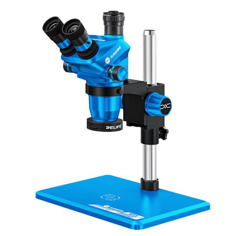 SUNSHINE 71 Ultra-B11 Cell Phone Repair Trinocular Microscope Staggered / Continuous Zoom HD Microscope(Blue)