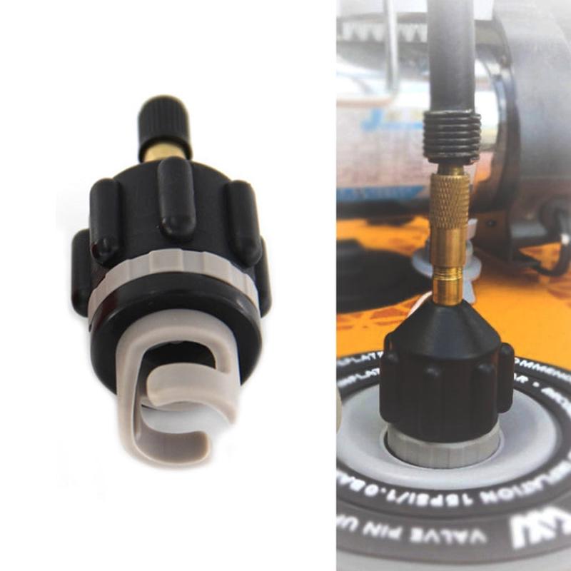 Surfing Paddle Board Adapter Inflatable Air Valve Conversion Air Nozzle(Black)
