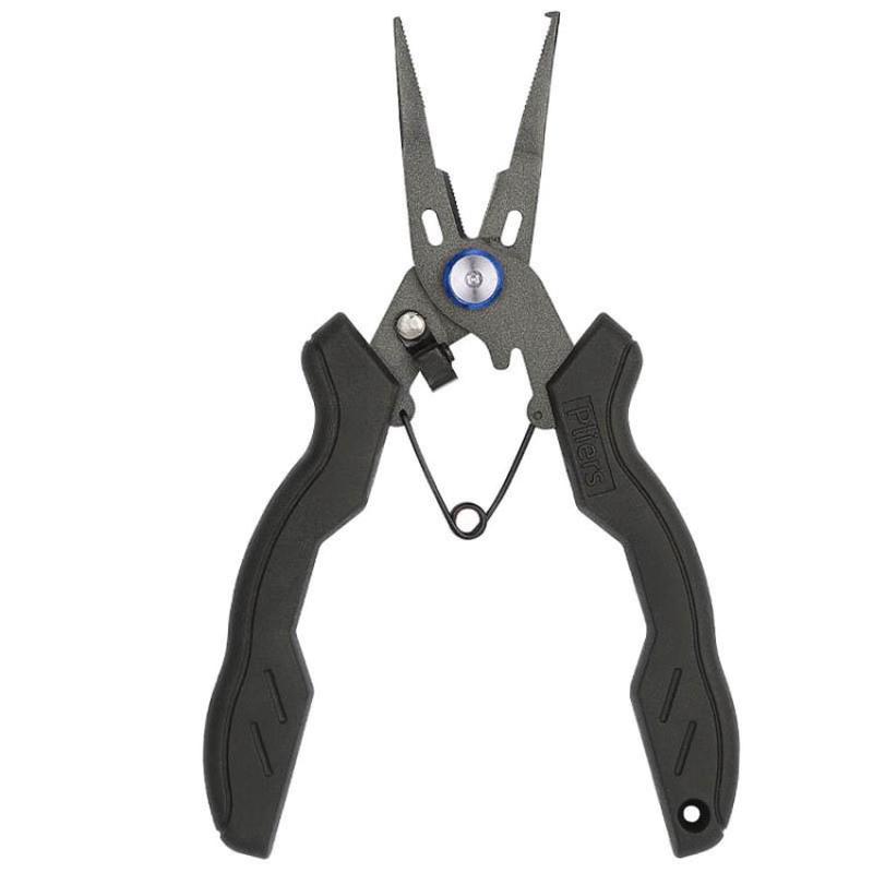 Teflon Stainless Steel Multifunctional Fishing Pliers Anti-slip Cutting Line Open Ring Fishing Tools(Blue Nail)