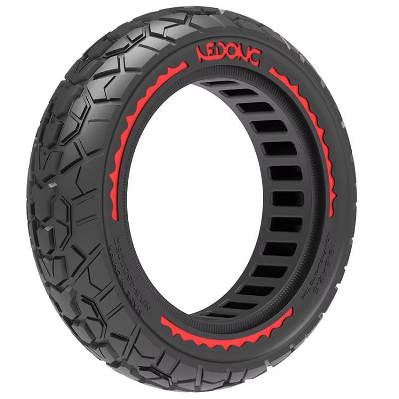 9.5 Inch Electrical Scooter Pneumatic Free Tires 9.5 x 2.50 Off-Road Skeleton Solid Tire, Color: Red