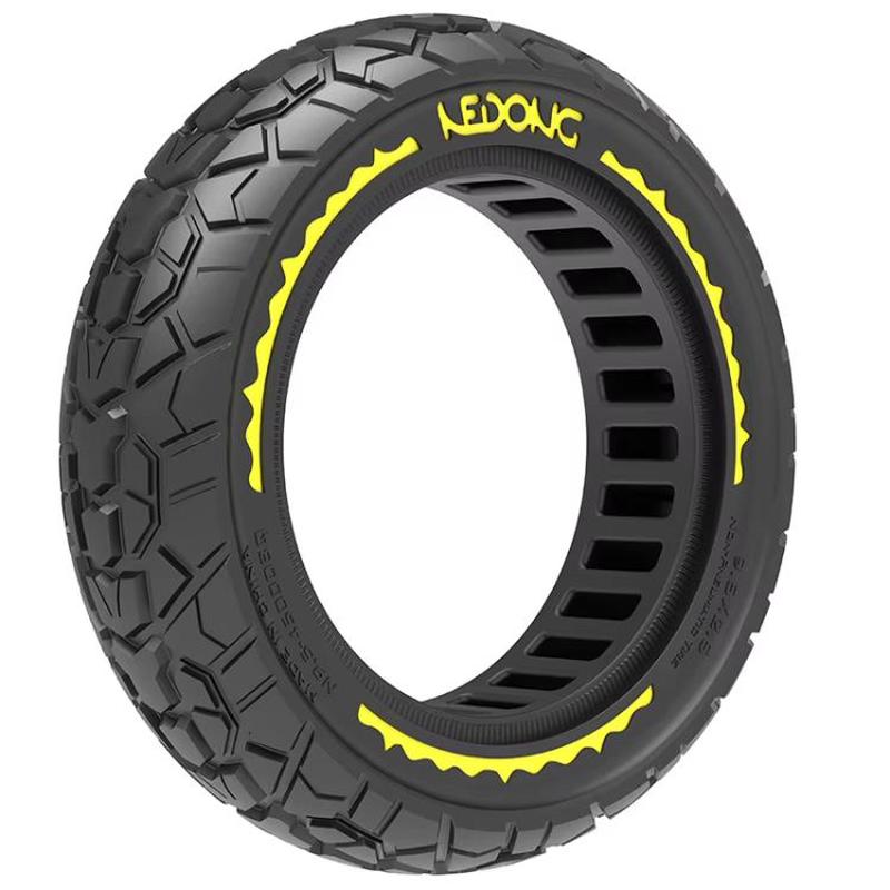 9.5 Inch Electrical Scooter Pneumatic Free Tires 9.5 x 2.50 Off-Road Skeleton Solid Tire, Color: Yellow