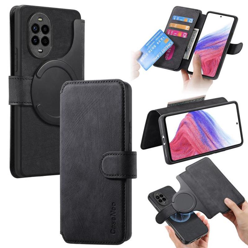 For Huawei nova 13 Pro CaseNeo MagSafe RFID Anti-theft Retro Leather Phone Case(Black)