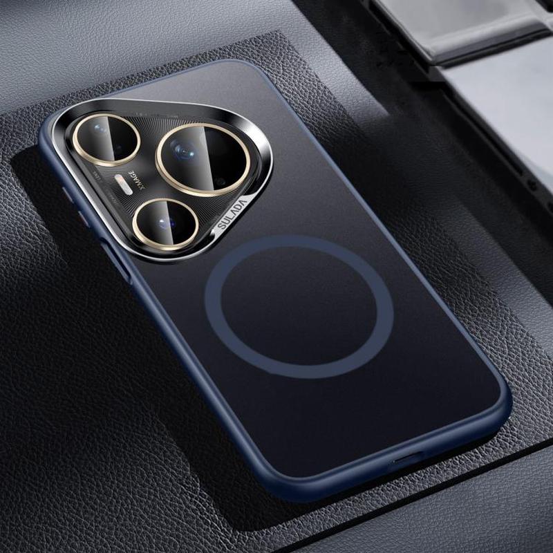 For Huawei Pura 80 Ultra 5G SULADA Light Sand MagSafe Magnetic PC Hybrid TPU Phone Case(Blue)