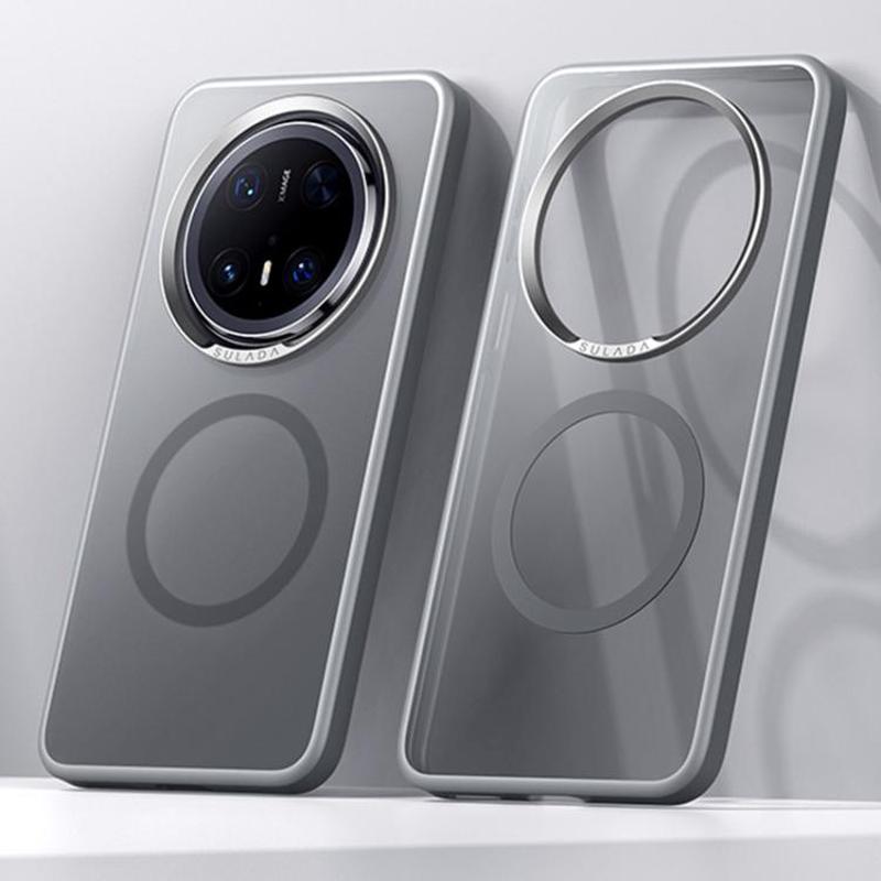 For Huawei Mate 70 Pro / Mate 70 Pro+ SULADA Light Sand MagSafe Magnetic PC Hybrid TPU Phone Case(Grey)