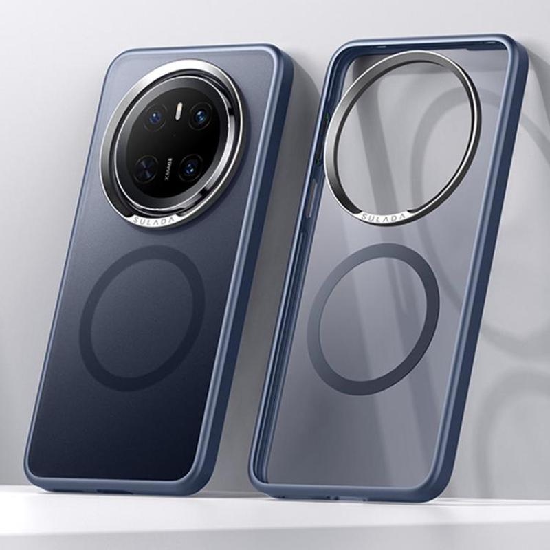 For Huawei Mate 70 SULADA Light Sand MagSafe Magnetic PC Hybrid TPU Phone Case(Blue)