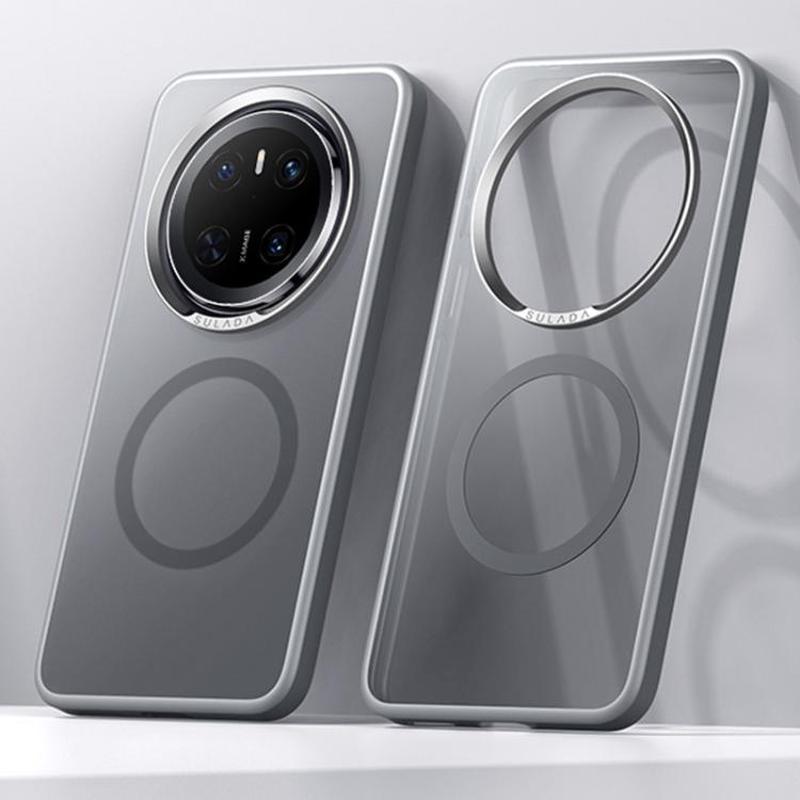 For Huawei Mate 70 SULADA Light Sand MagSafe Magnetic PC Hybrid TPU Phone Case(Grey)