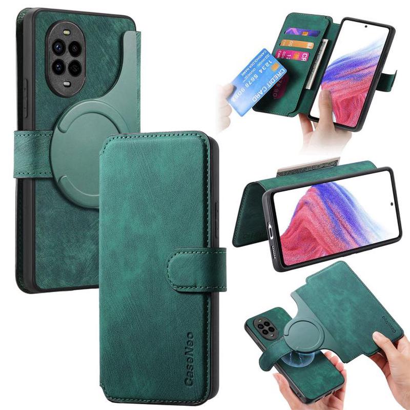 For Huawei nova 13 Pro CaseNeo MagSafe RFID Anti-theft Retro Leather Phone Case(Green)