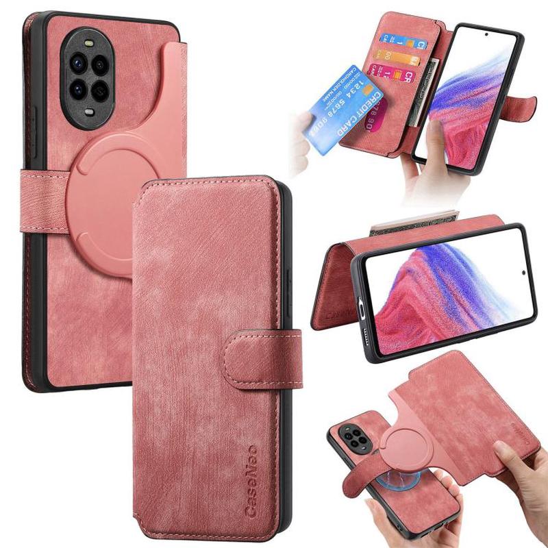 For Huawei nova 13 Pro CaseNeo MagSafe RFID Anti-theft Retro Leather Phone Case(Pink)