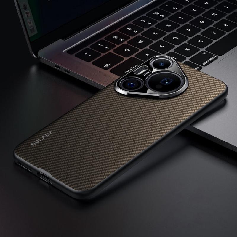 For Huawei Pura 70 Pro / 70 Pro+ SULADA 600D Kevlar Texture PC Shockproof Phone Case(Brown)