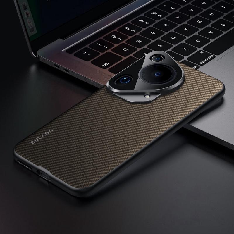 For Huawei Pura 70 Ultra SULADA 600D Kevlar Texture PC Shockproof Phone Case(Brown)