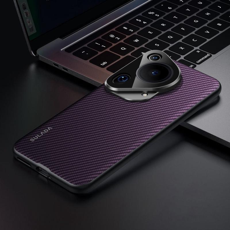 For Huawei Pura 70 Ultra SULADA 600D Kevlar Texture PC Shockproof Phone Case(Purple)