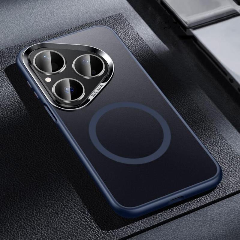 For Huawei Pura 80 5G SULADA Light Sand MagSafe Magnetic PC Hybrid TPU Phone Case(Blue)