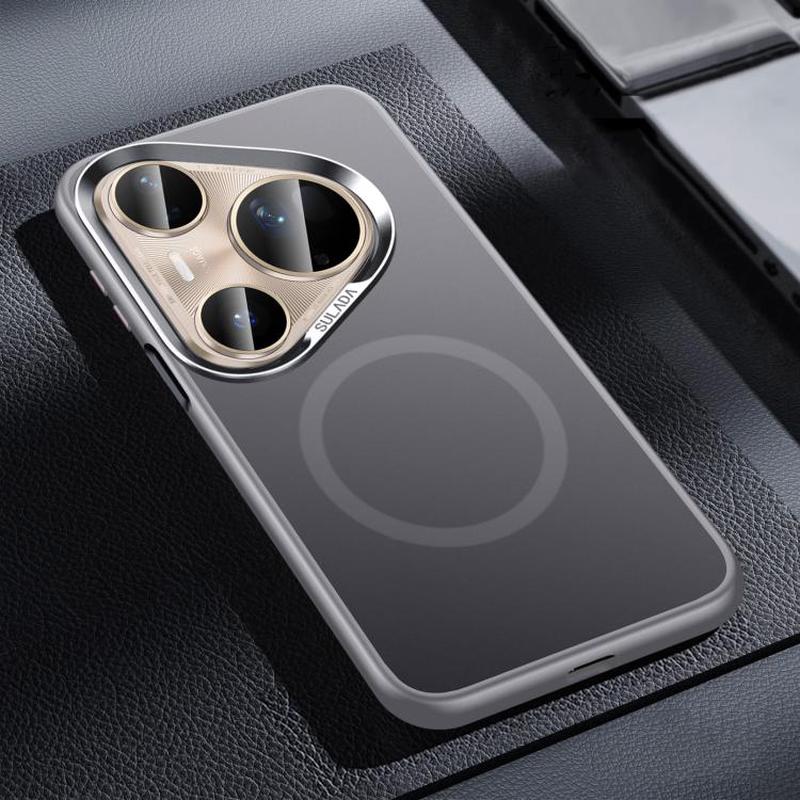For Huawei Pura 80 Ultra 5G SULADA Light Sand MagSafe Magnetic PC Hybrid TPU Phone Case(Grey)