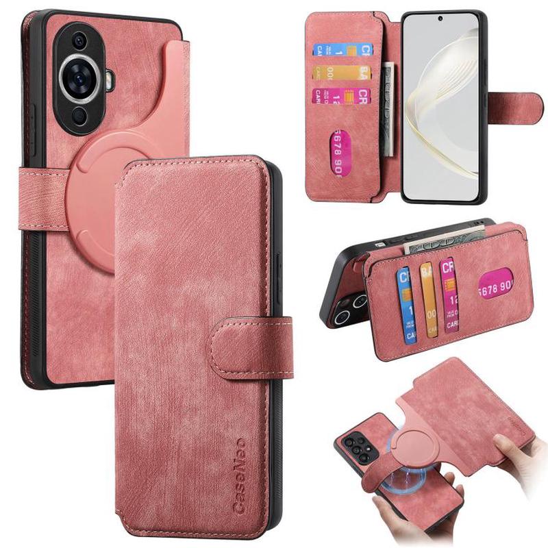 For Huawei nova 11 CaseNeo MagSafe RFID Anti-theft Retro Leather Phone Case(Pink)