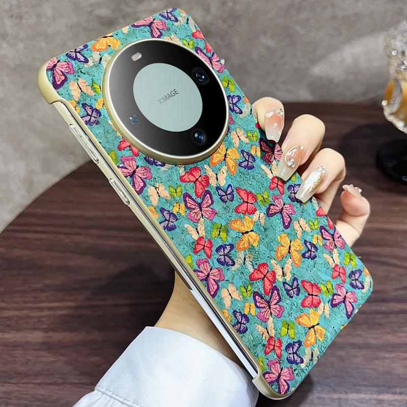 For Huawei Mate 60 Pro Denior A18 Paint MagSafe Phone Case(Blue Butterflies)