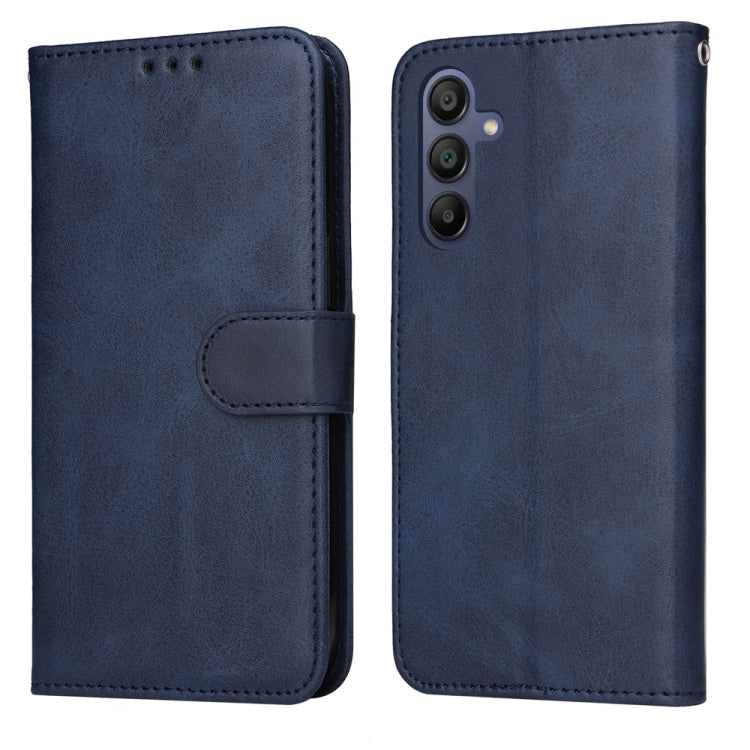 For Samsung Galaxy A17 / A26 / A16 5G Classic Calf Texture Flip Leather Phone Case(Blue)