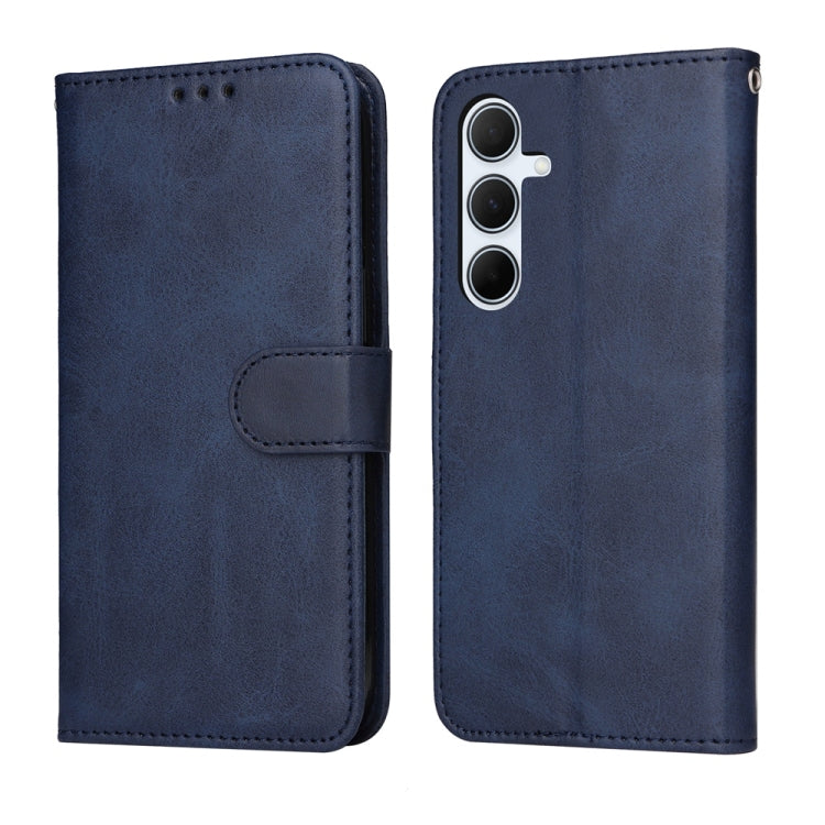 For Samsung Galaxy A36 5G Classic Calf Texture Flip Leather Phone Case(Blue)