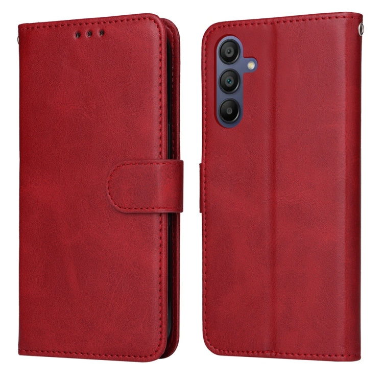 For Samsung Galaxy A17 / A26 / A16 5G Classic Calf Texture Flip Leather Phone Case(Red)