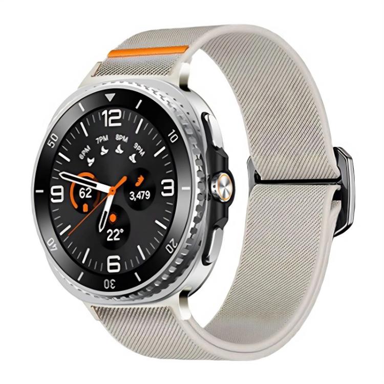 For Samsung Galaxy Watch8 / 8 Classic xDfind Elastic Nylon Watch Band(Starlight)