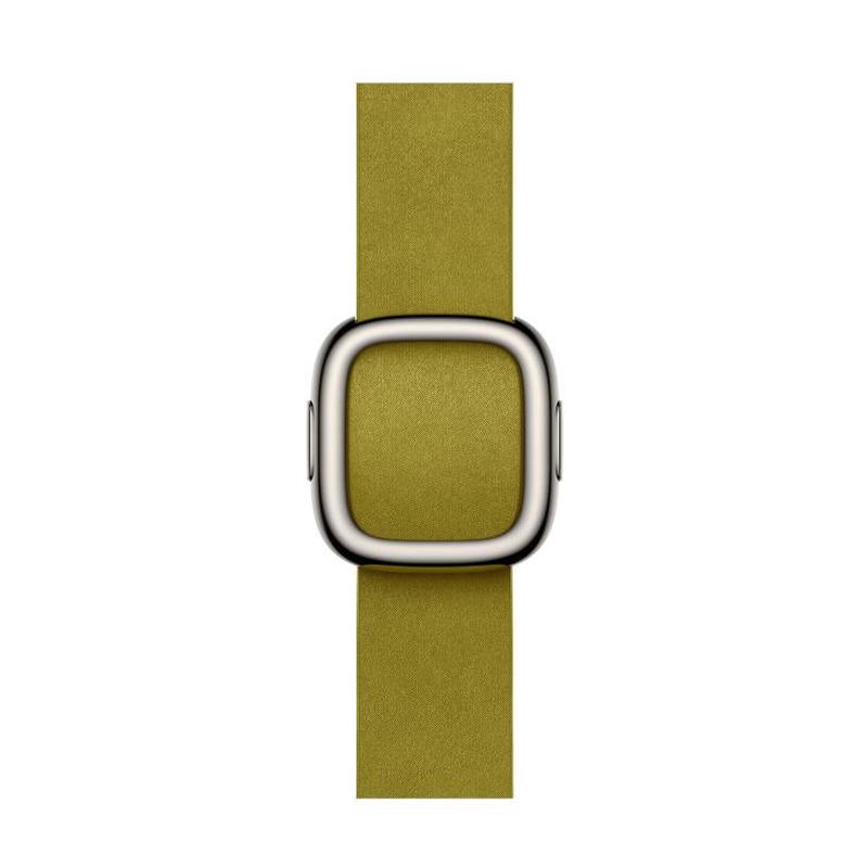 For Apple Watch 42mm / 41mm / 40mm / 38mm Modern Style Leather Watch Band(Yellow)