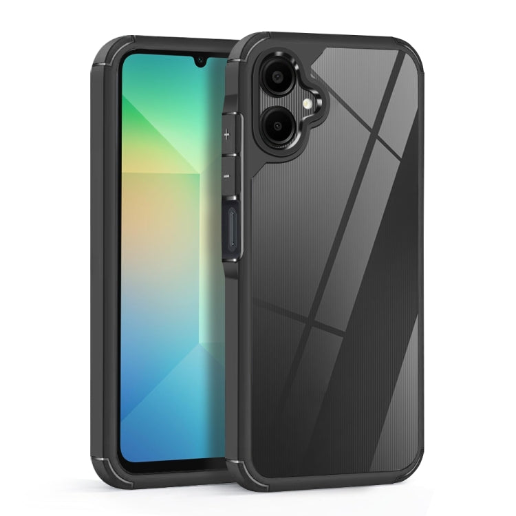 For Samsung Galaxy A06 4G Acrylic+TPU Transparent Shockproof Phone Case(Black)