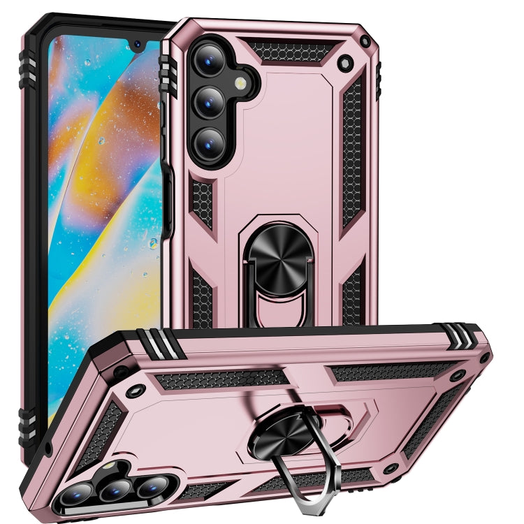 For Samsung Galaxy A15 Shockproof TPU + PC Phone Case(Rose Gold)