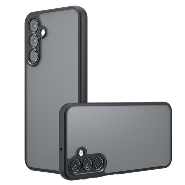 For Samsung Galaxy A36 5G Armor Precise Hole PC Hybrid TPU Phone Case(Frosted Black)