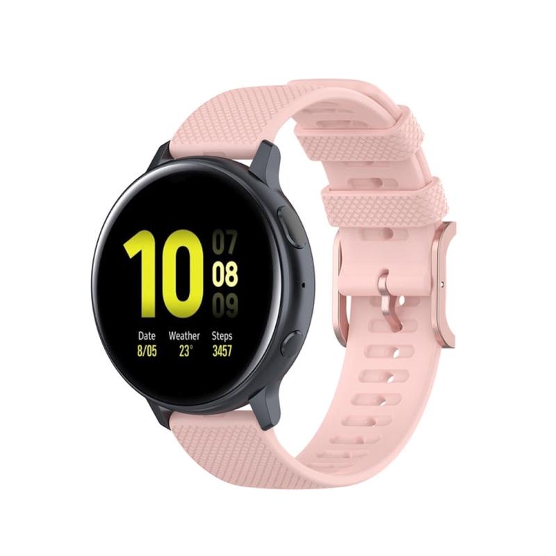 For Galaxy Watch Active 3 / Active 2 / Active / Galaxy Watch 3 41mm / Galaxy Watch 42mm 20mm Dot Texture Watch Band(Light Pink)