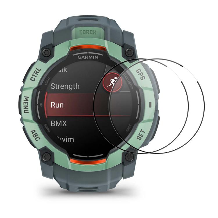 For Garmin Instinct 3 AMOLED / Solar 50mm 2pcs ENKAY 3D Full Coverage Soft PC Edge PMMA HD Screen Protector Film