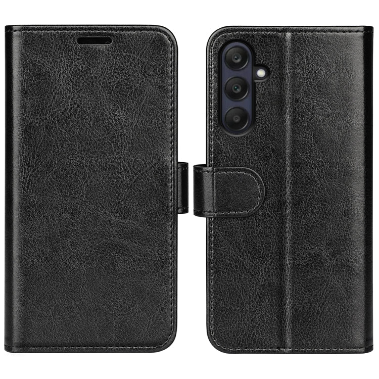 For Samsung Galaxy A26 R64 Texture Horizontal Flip Leather Phone Case(Black)