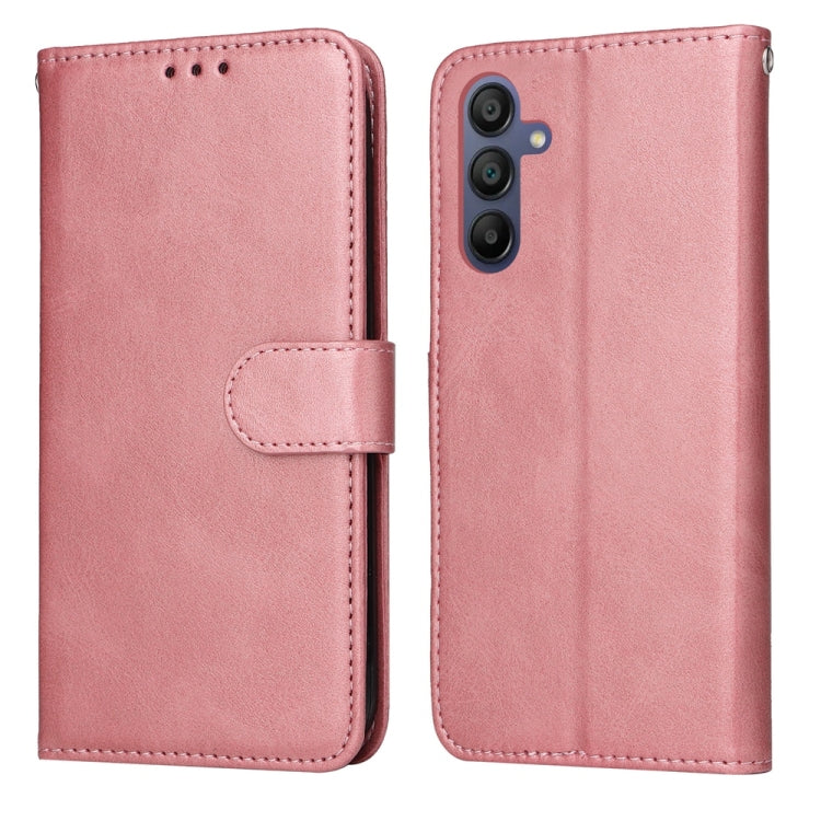 For Samsung Galaxy A17 / A26 / A16 5G Classic Calf Texture Flip Leather Phone Case(Rose Gold)