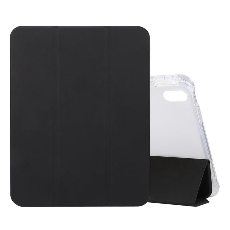 For iPad 2025 / 2022 3-folding Electric Pressed Skin Texture Leather Tablet Case(Black)